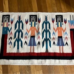 Vintage Hand Woven Native American Yei Rug